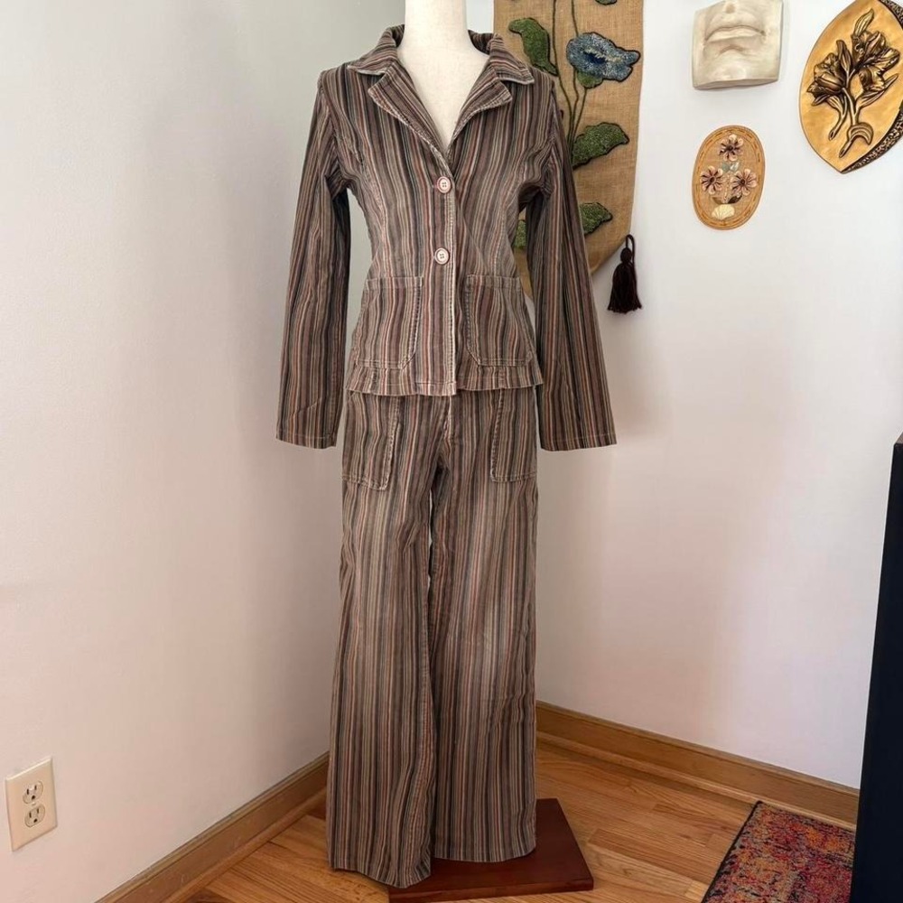 90s Striped Corduroy 2 Piece Set